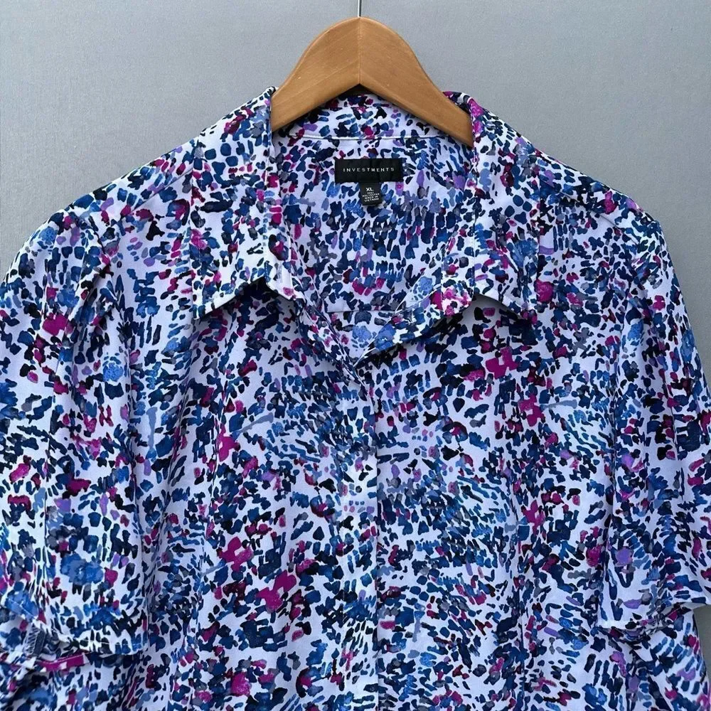 🎉5 for $45 🎉Investments Top Blouse Shirt Size XL